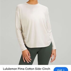 Lululemon Cream Long Sleeve Top